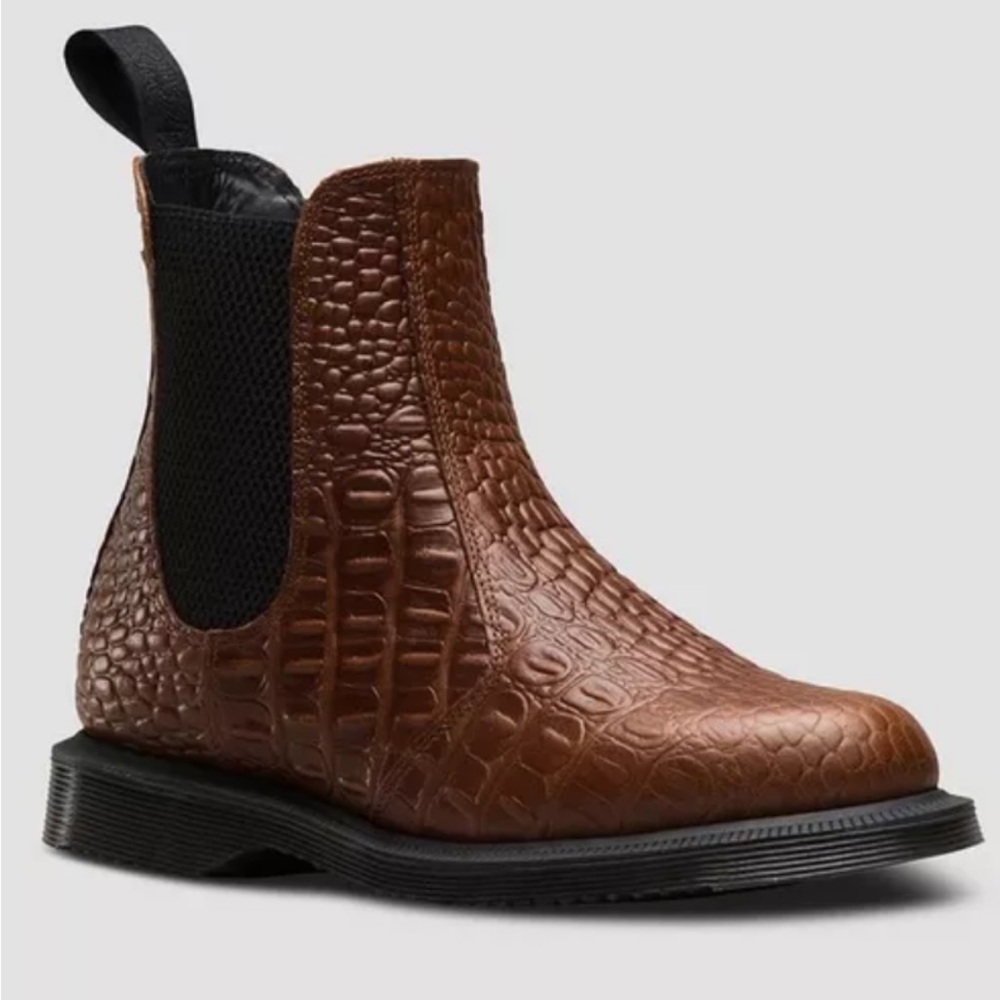 Dr Martens Flora Chelsea Boot Croc Embossed